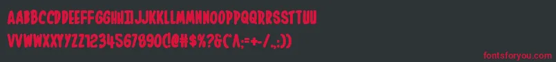 Inhouseeditionbold Font – Red Fonts on Black Background