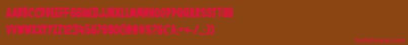 Inhouseeditionbold Font – Red Fonts on Brown Background