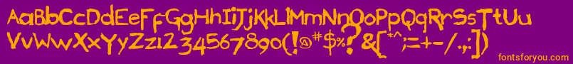 Draconianmicroliner001 Font – Orange Fonts on Purple Background