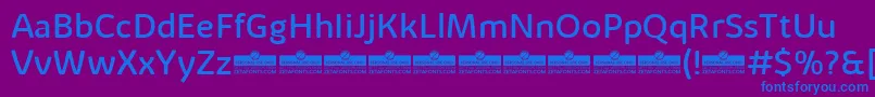 KabrioAlternateRegularTrial Font – Blue Fonts on Purple Background