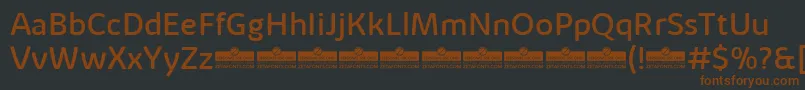 Шрифт KabrioAlternateRegularTrial – коричневые шрифты на чёрном фоне
