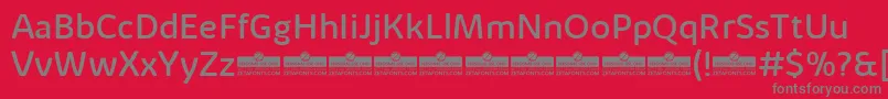 Шрифт KabrioAlternateRegularTrial – серые шрифты на красном фоне