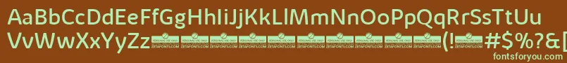 KabrioAlternateRegularTrial Font – Green Fonts on Brown Background