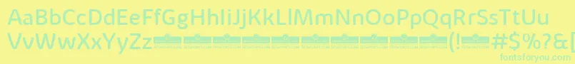 KabrioAlternateRegularTrial Font – Green Fonts on Yellow Background