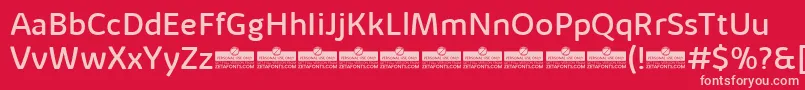 fuente KabrioAlternateRegularTrial – Fuentes Rosadas Sobre Fondo Rojo