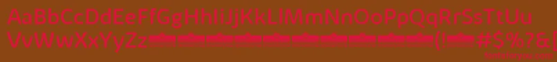 KabrioAlternateRegularTrial Font – Red Fonts on Brown Background