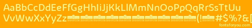KabrioAlternateRegularTrial Font – Yellow Fonts on Orange Background