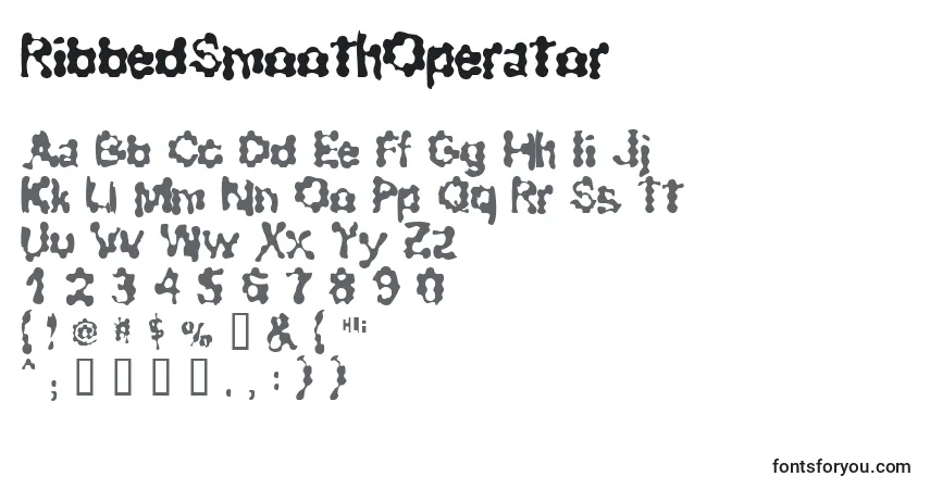 RibbedSmoothOperator-fontti – aakkoset, numerot, erikoismerkit