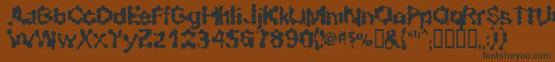 RibbedSmoothOperator Font – Black Fonts on Brown Background