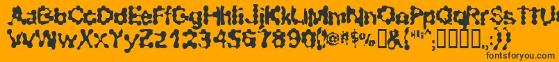 RibbedSmoothOperator Font – Black Fonts on Orange Background