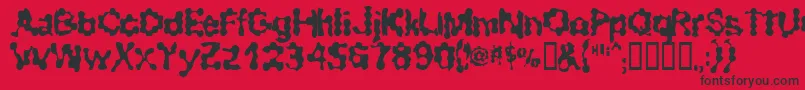 RibbedSmoothOperator Font – Black Fonts on Red Background