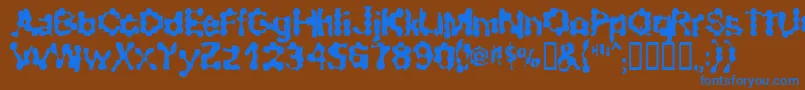RibbedSmoothOperator Font – Blue Fonts on Brown Background