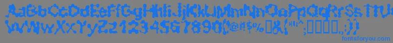 RibbedSmoothOperator Font – Blue Fonts on Gray Background