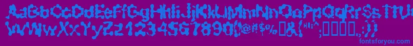 RibbedSmoothOperator Font – Blue Fonts on Purple Background