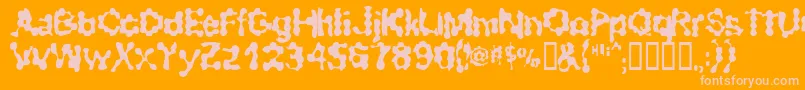 RibbedSmoothOperator Font – Pink Fonts on Orange Background