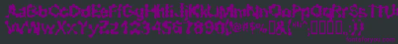 Fonte RibbedSmoothOperator – fontes roxas em um fundo preto