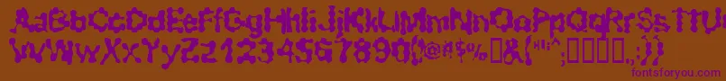 RibbedSmoothOperator Font – Purple Fonts on Brown Background