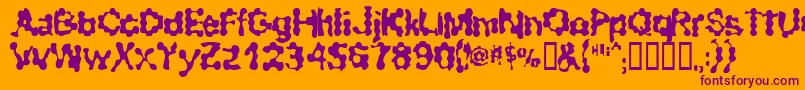 RibbedSmoothOperator Font – Purple Fonts on Orange Background