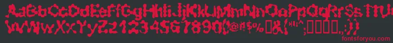 RibbedSmoothOperator Font – Red Fonts on Black Background