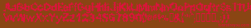 RibbedSmoothOperator Font – Red Fonts on Brown Background