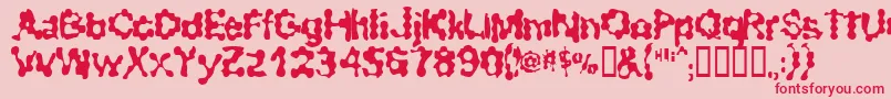 RibbedSmoothOperator Font – Red Fonts on Pink Background
