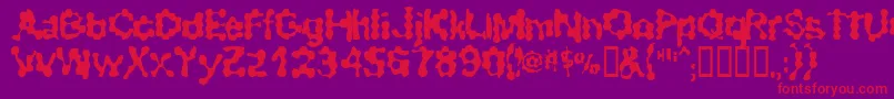 RibbedSmoothOperator Font – Red Fonts on Purple Background