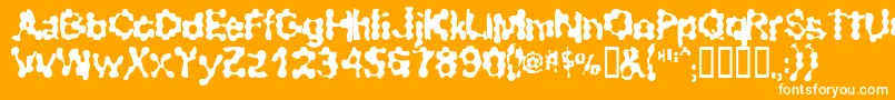RibbedSmoothOperator Font – White Fonts on Orange Background