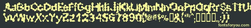 RibbedSmoothOperator Font – Yellow Fonts on Black Background