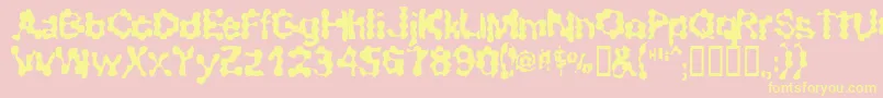 RibbedSmoothOperator Font – Yellow Fonts on Pink Background