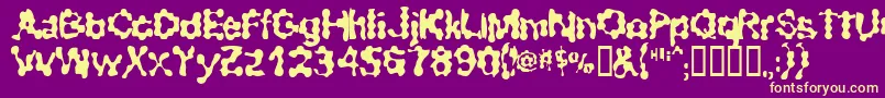 RibbedSmoothOperator Font – Yellow Fonts on Purple Background