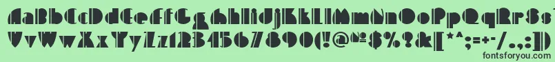 High Five Nf Font – Black Fonts on Green Background