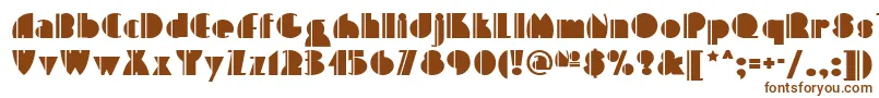 High Five Nf-fontti – ruskeat fontit valkoisella taustalla