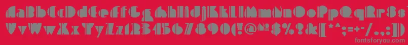 High Five Nf-Schriftart – Graue Schriften auf rotem Hintergrund