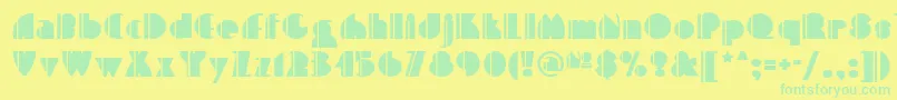High Five Nf Font – Green Fonts on Yellow Background