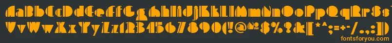 High Five Nf Font – Orange Fonts on Black Background