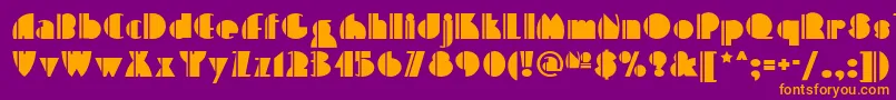 High Five Nf Font – Orange Fonts on Purple Background