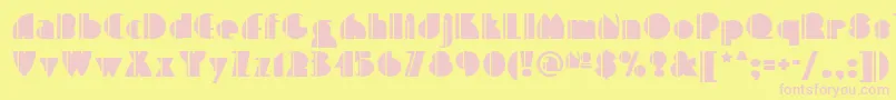 High Five Nf Font – Pink Fonts on Yellow Background