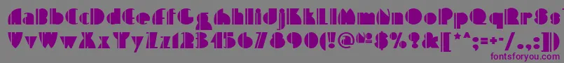 High Five Nf-fontti – violetit fontit harmaalla taustalla
