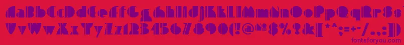 High Five Nf Font – Purple Fonts on Red Background
