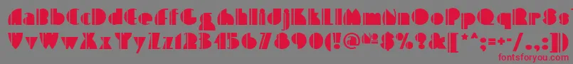 High Five Nf Font – Red Fonts on Gray Background