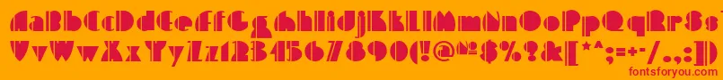 High Five Nf Font – Red Fonts on Orange Background