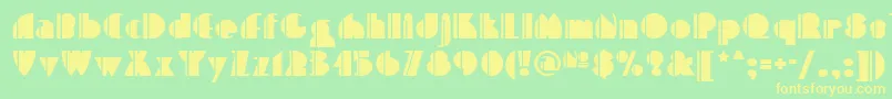 High Five Nf Font – Yellow Fonts on Green Background