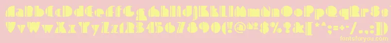 High Five Nf Font – Yellow Fonts on Pink Background