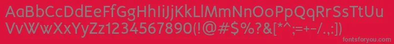 NoName37Regular Font – Gray Fonts on Red Background