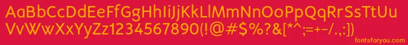 NoName37Regular Font – Orange Fonts on Red Background