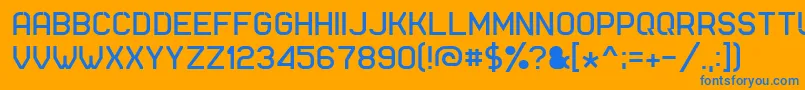 フォントFt51 – オレンジの背景に青い文字