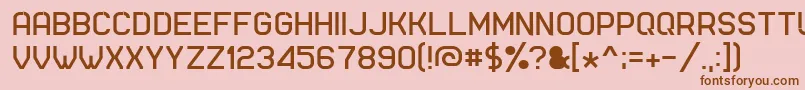 Ft51 Font – Brown Fonts on Pink Background