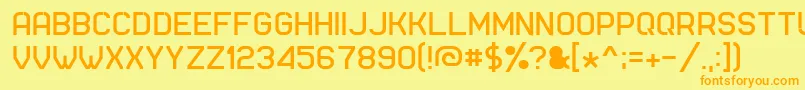 Ft51 Font – Orange Fonts on Yellow Background