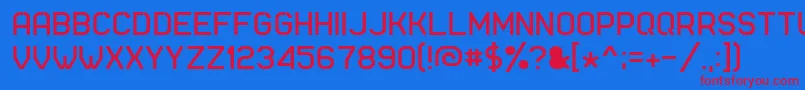 Шрифт Ft51 – красные шрифты на синем фоне