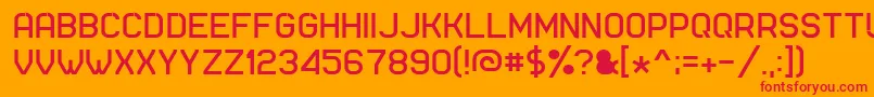 Ft51 Font – Red Fonts on Orange Background